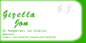 gizella jon business card